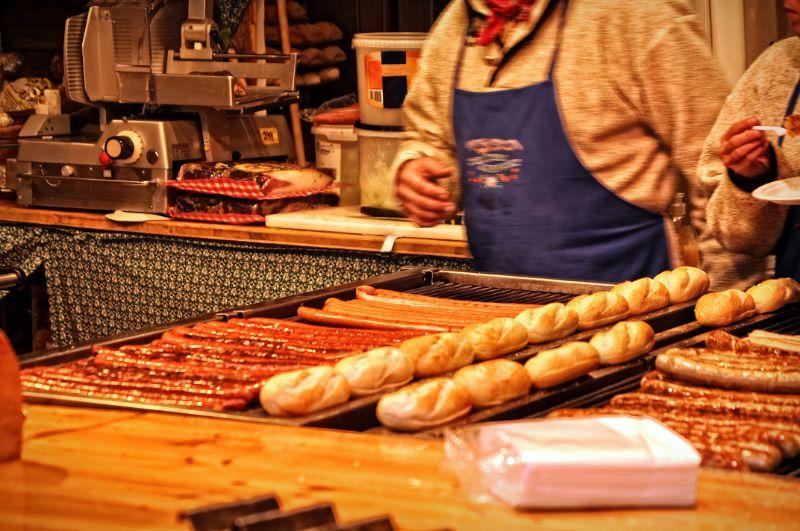 Street Food Vendor in Germany Grilling