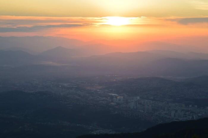 view of Sarajevo from Trebevic