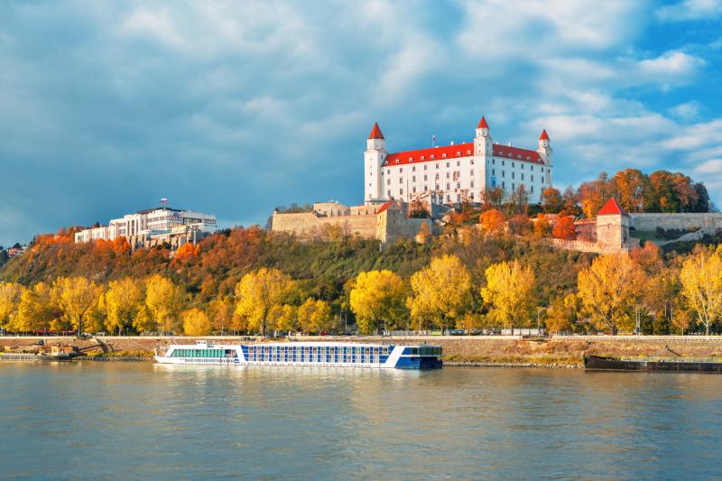 Aerial view of Bratislava Castle