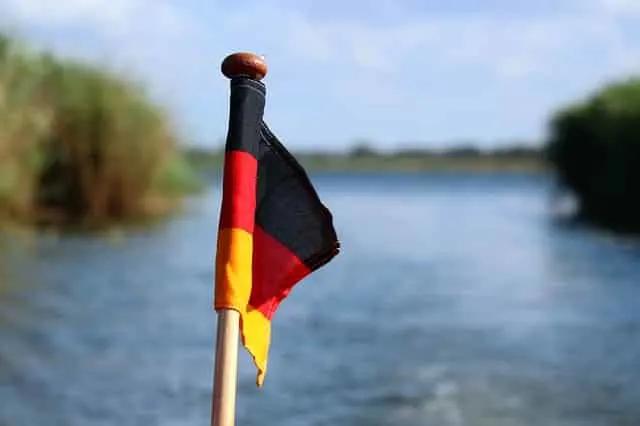 Germany Flag on a Boat