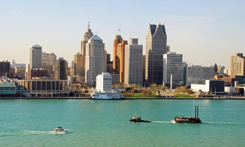 Detroit Skyline from Detroit River