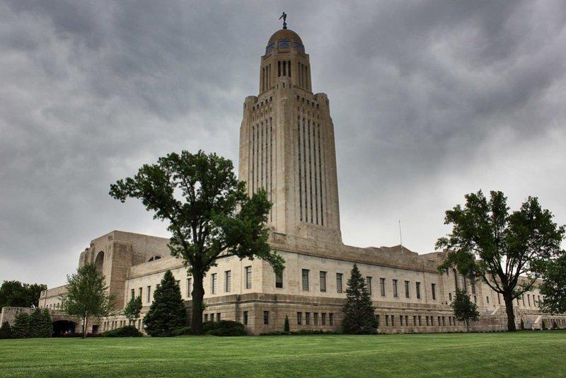 Outside view of Nebraska State Capitol