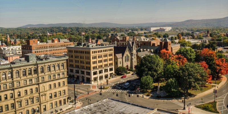 Downtown and Park Square Pittsfield Massachusetts