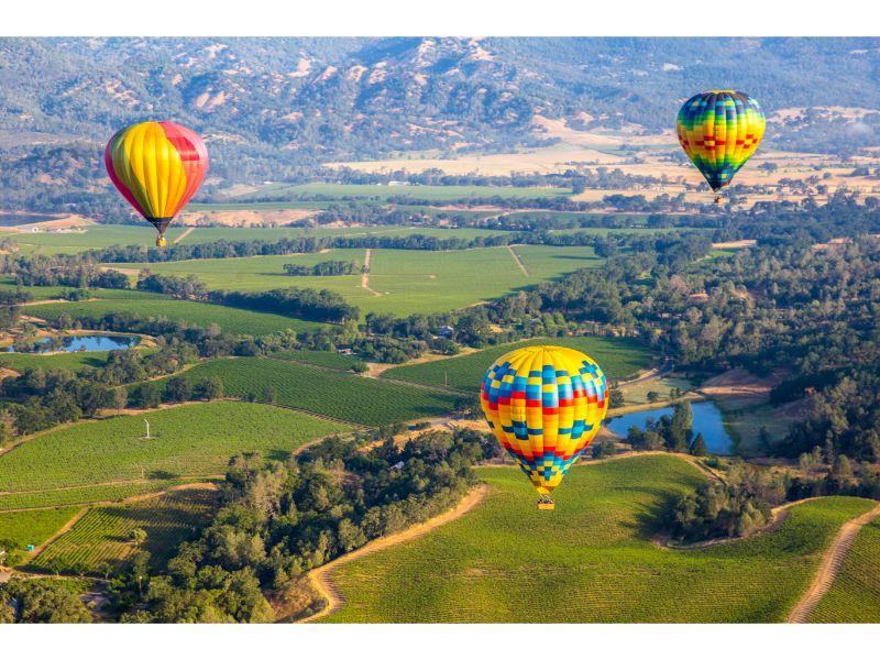 Hot Air Balloon in Napa Valley, California