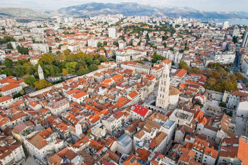 Old Town of Split, Croatia, Aerial