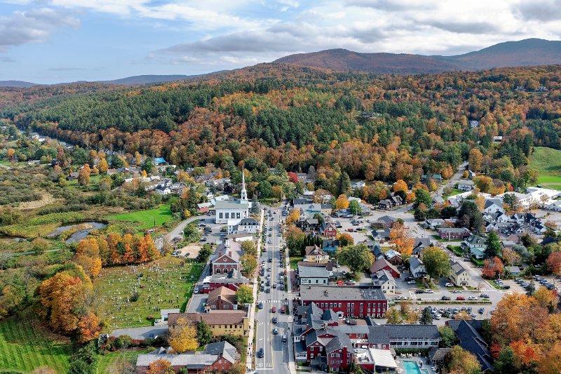 Stowe, Vermont Aerial View