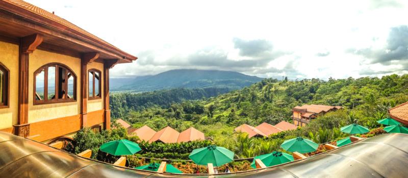 Cloudy Arenal Volcano from The Springs Resort