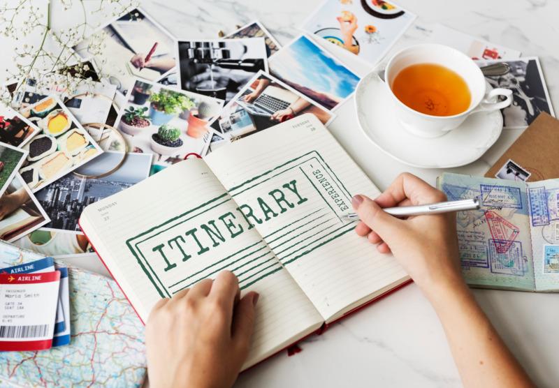 Holiday vacation itinerary travel planner