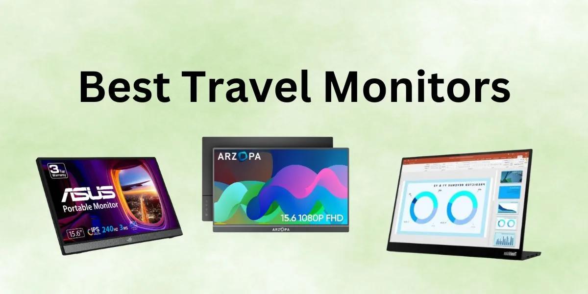 Best travel monitors with examples of an Asus, Arzopa, and Lenovo monitor