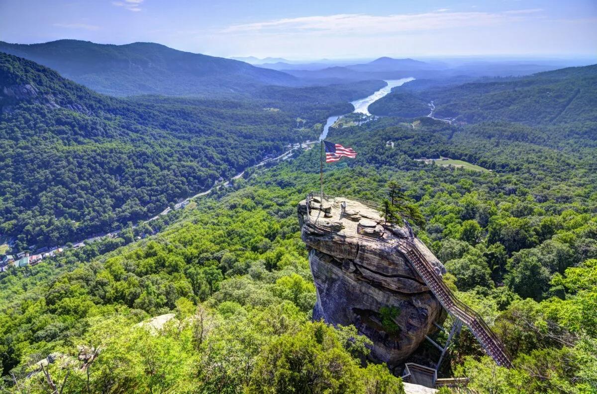 Chimney Rock at Chimney Rock State Park in North Carolina, USA