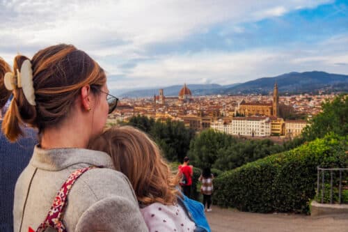 Mom and Daughter at Piazzale Michelangelo, Florence