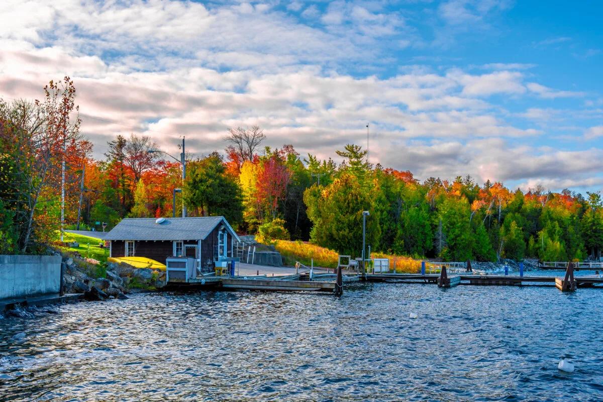 Gills Rock Village view in Door County of Wisconsin