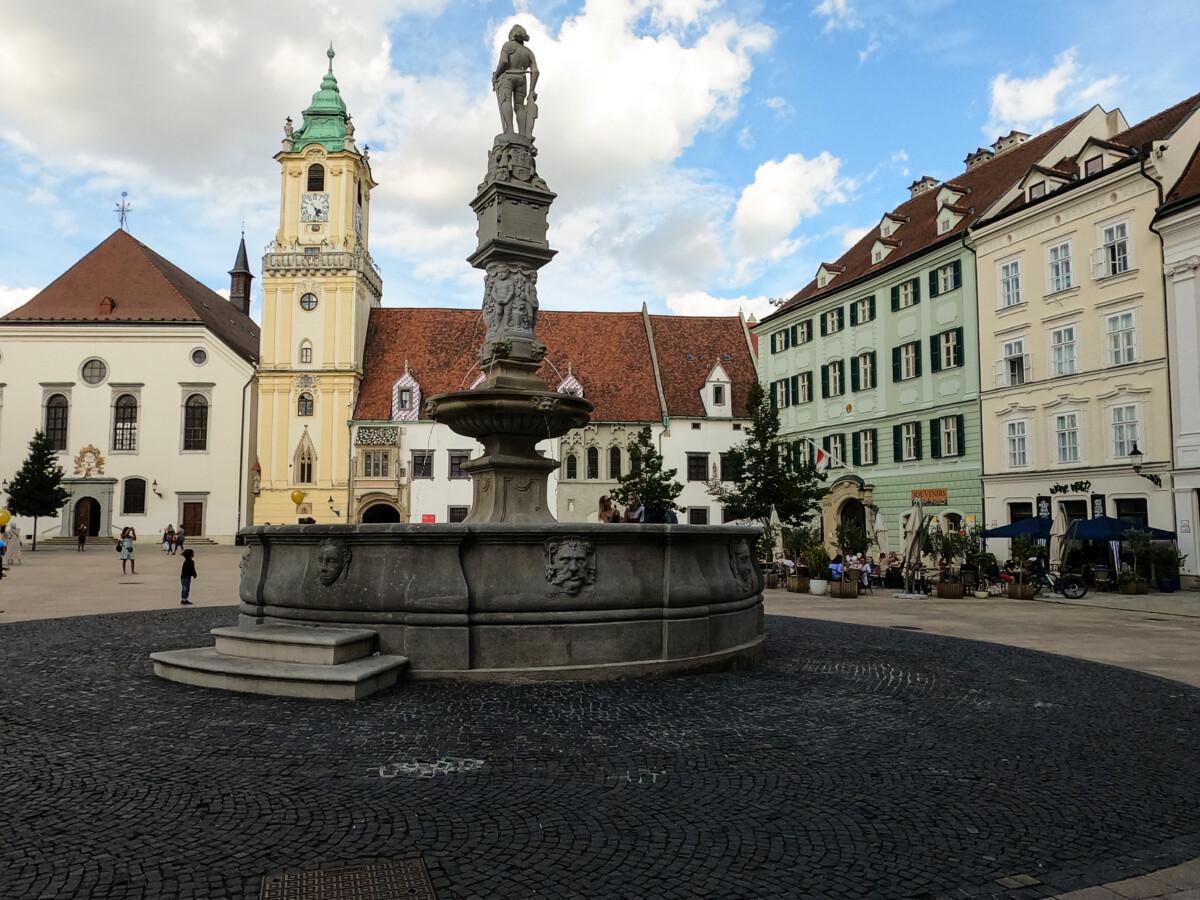 Old Town Hall at the Main Square in Bratislava, Slovakia