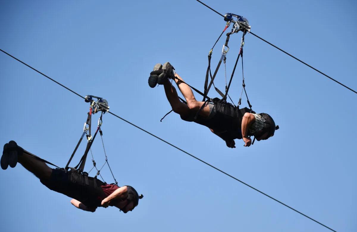 Megazipline im Harz, one of the best zip lines in Germany