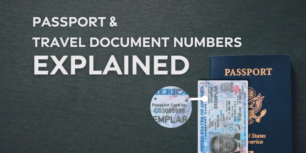 Passport and travel document number explained