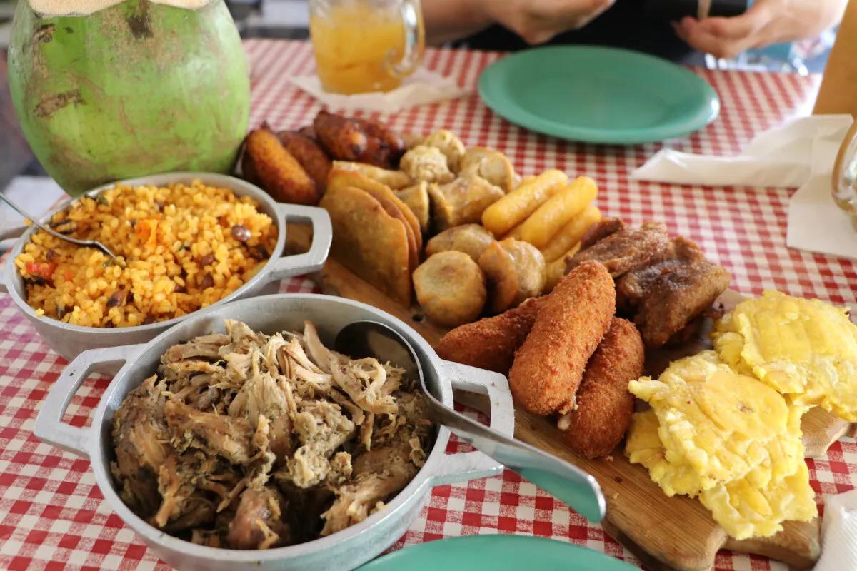 Puerto Rican cuisine sampler dish