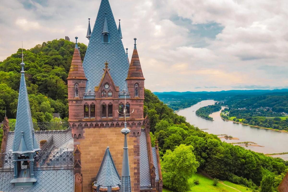 Rhine River from the top of Schloss Drachenburg