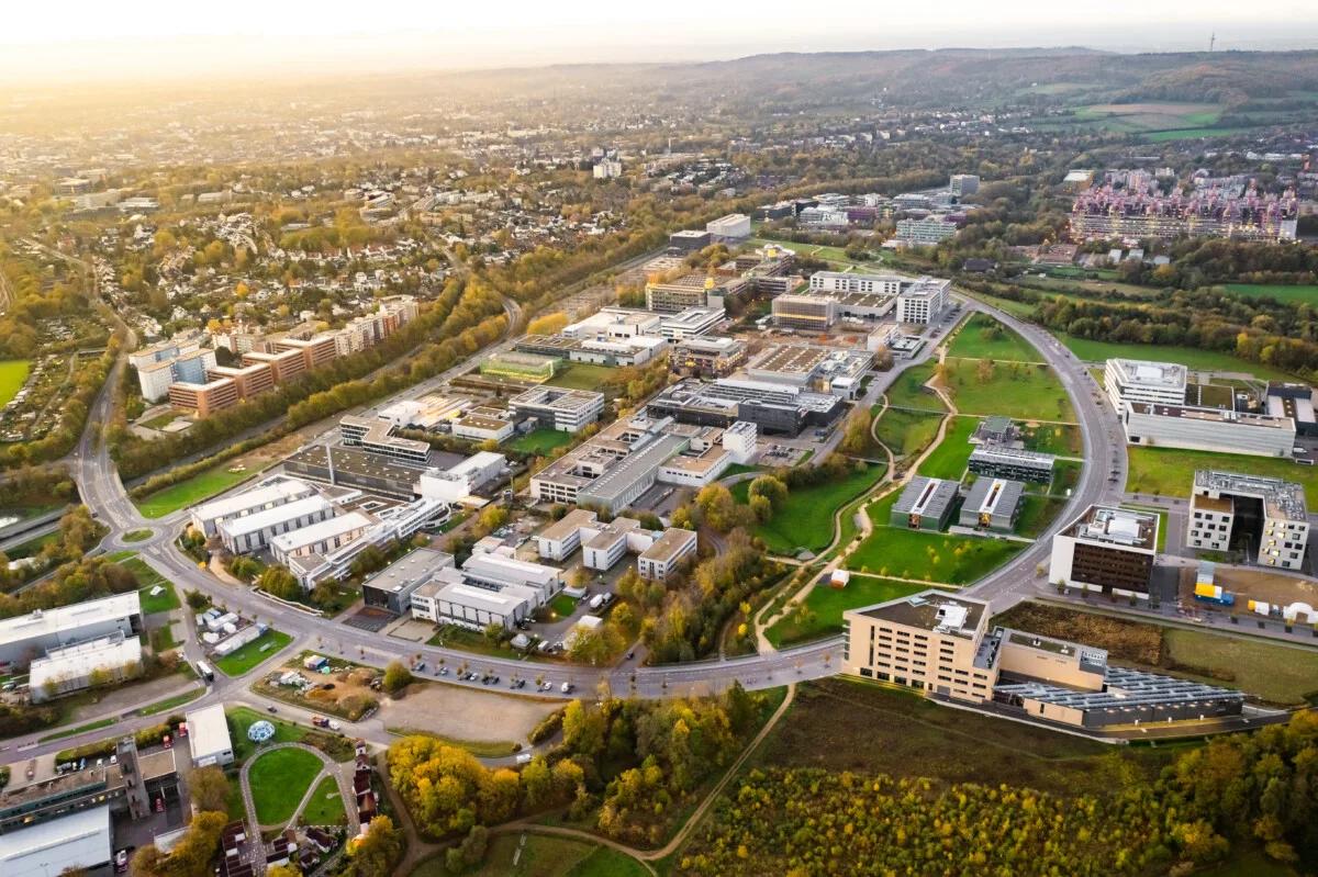 Aerial view of RWTH Aachen University Campus