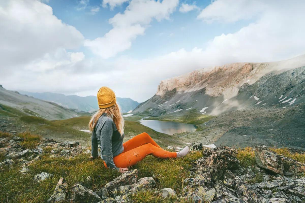 Solo Woman Hiker in the Mountains