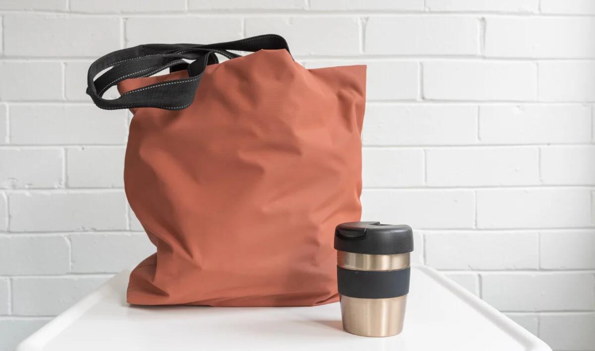 Travel Tote Bag on a White Background