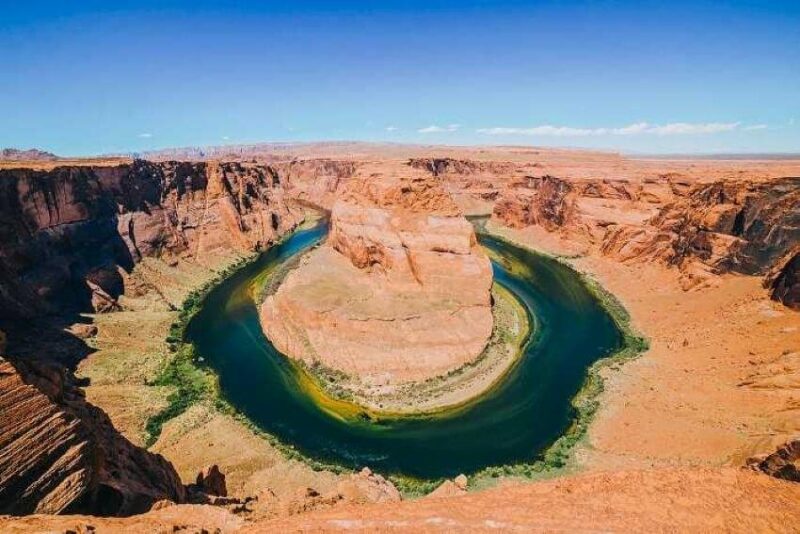 Rock Formation and River at Horse Shoe Bend