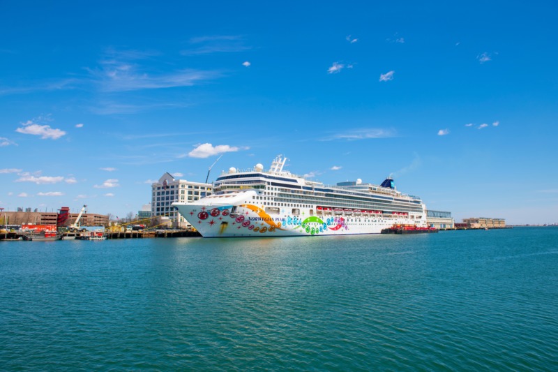 Boston Cruise Port in Seaport District, Boston City, Massachusetts