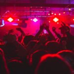 A club scene in Greece on a vibrant night