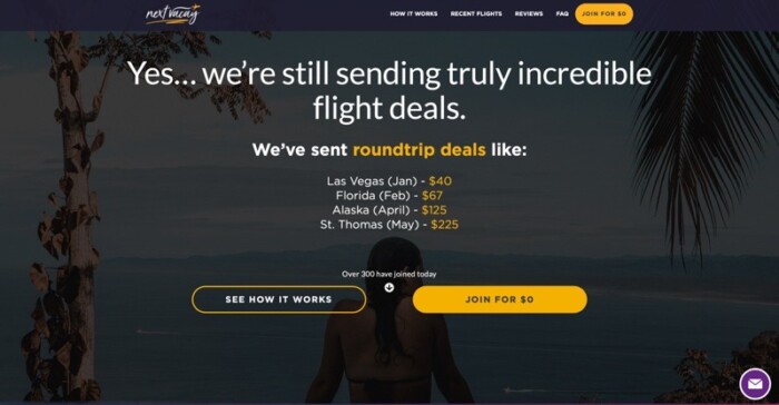 Next Vacay Home Page