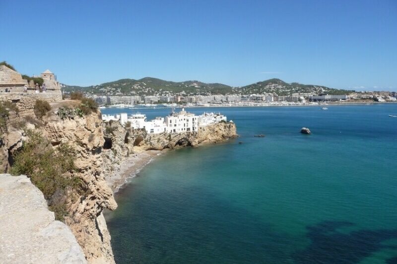 Town by the Sea at Ibiza, Spain