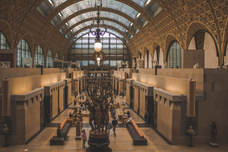 Visitors and Interior of Musée d'Orsay