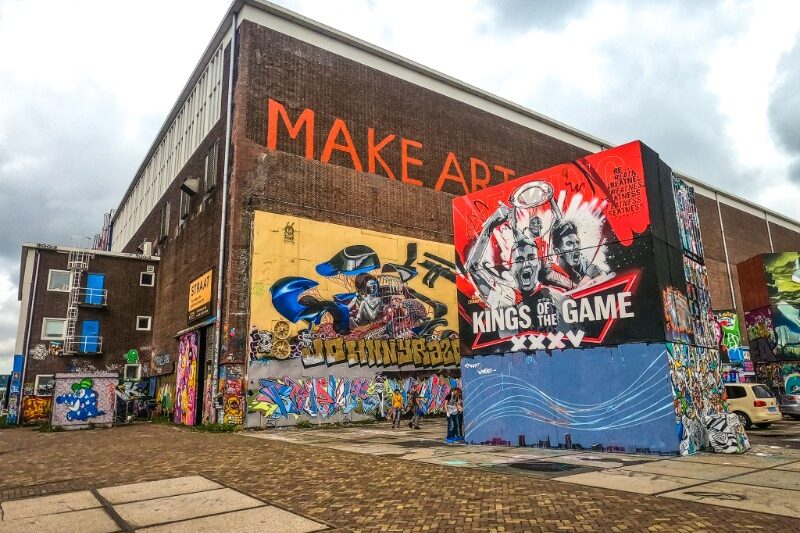 Outside of the STRAAT Museum in Amsterdam-Noord