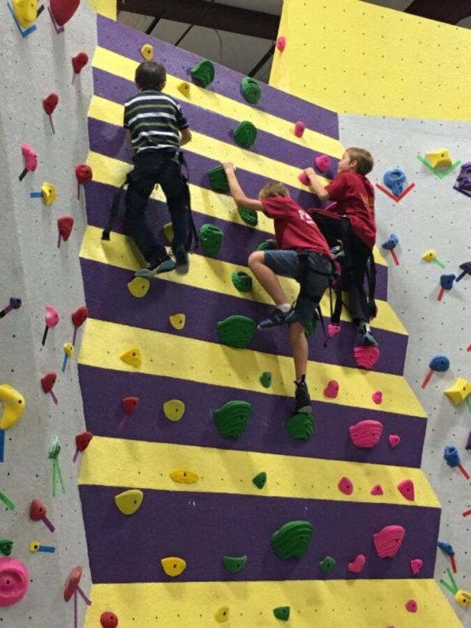Climb Lafayette rock climbing gym interior.