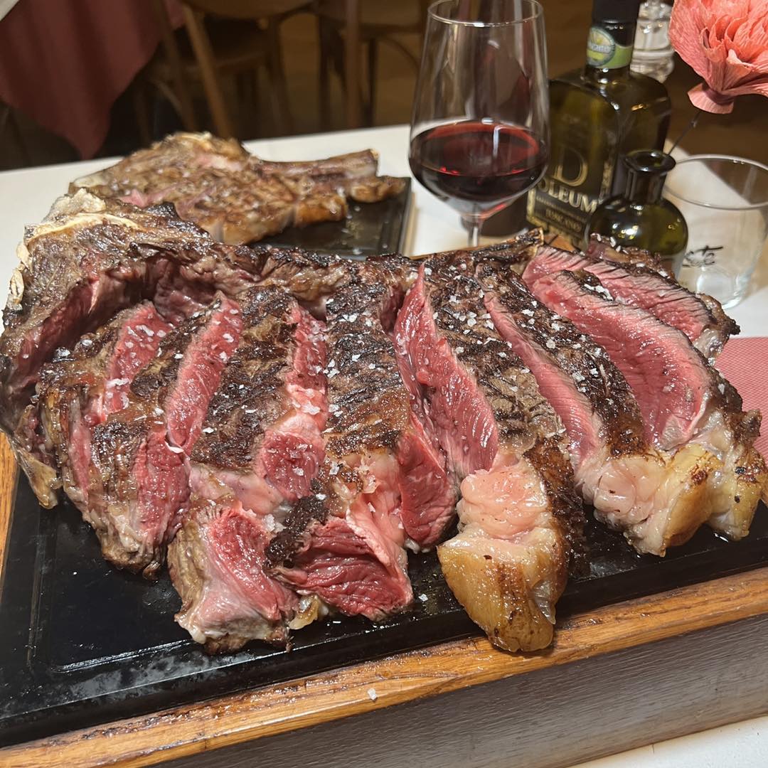 Bistecca alla fiorentina from Trattoria dall'Oste restaurant Chianineria in Florence, Italy