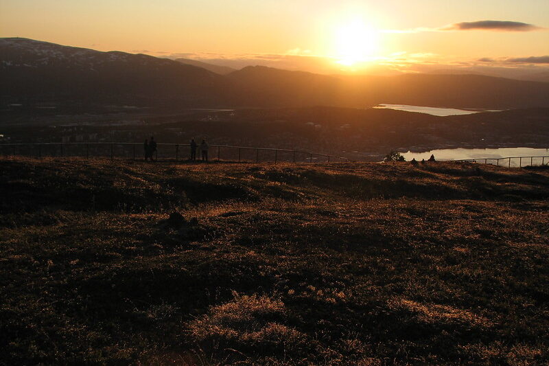 Midnight sun in Tromso, Norway