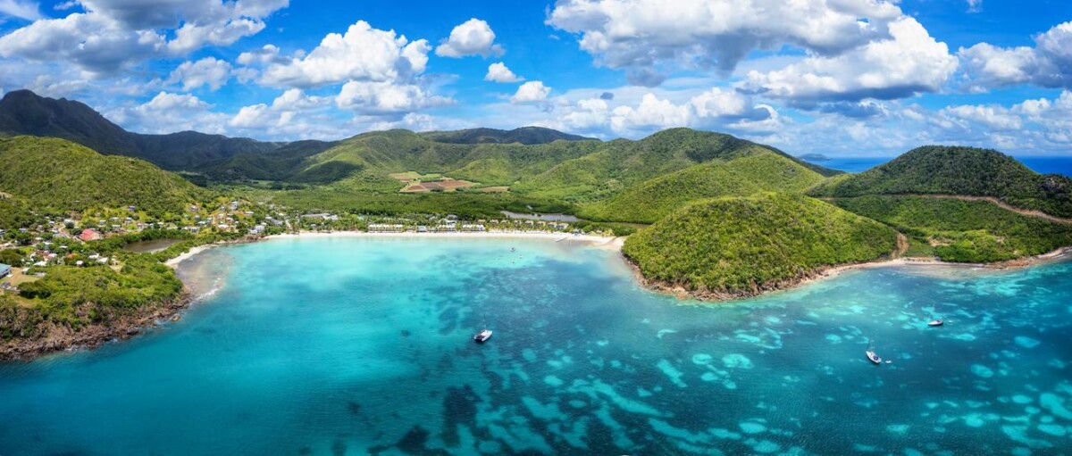 Aerial View of Carlisle Bay, Antigua