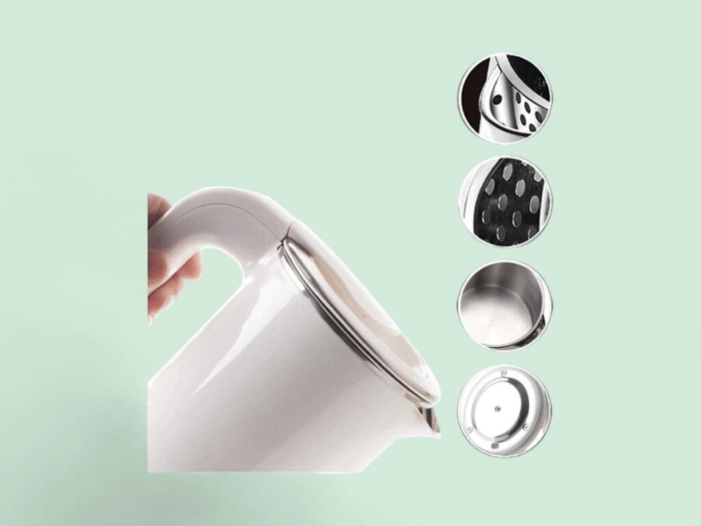 BonNoces Portable Electric Stainless Steel Travel Kettle