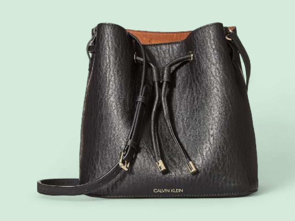 Calvin Klein Women's Gabrianna Novelty Bucket Shoulder Bag in color black
