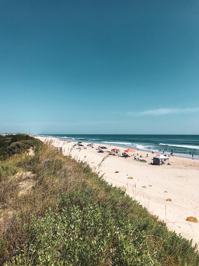 Corolla Beach Outer Banks North Carolina serene sandy shores ocean waves clear blue skies