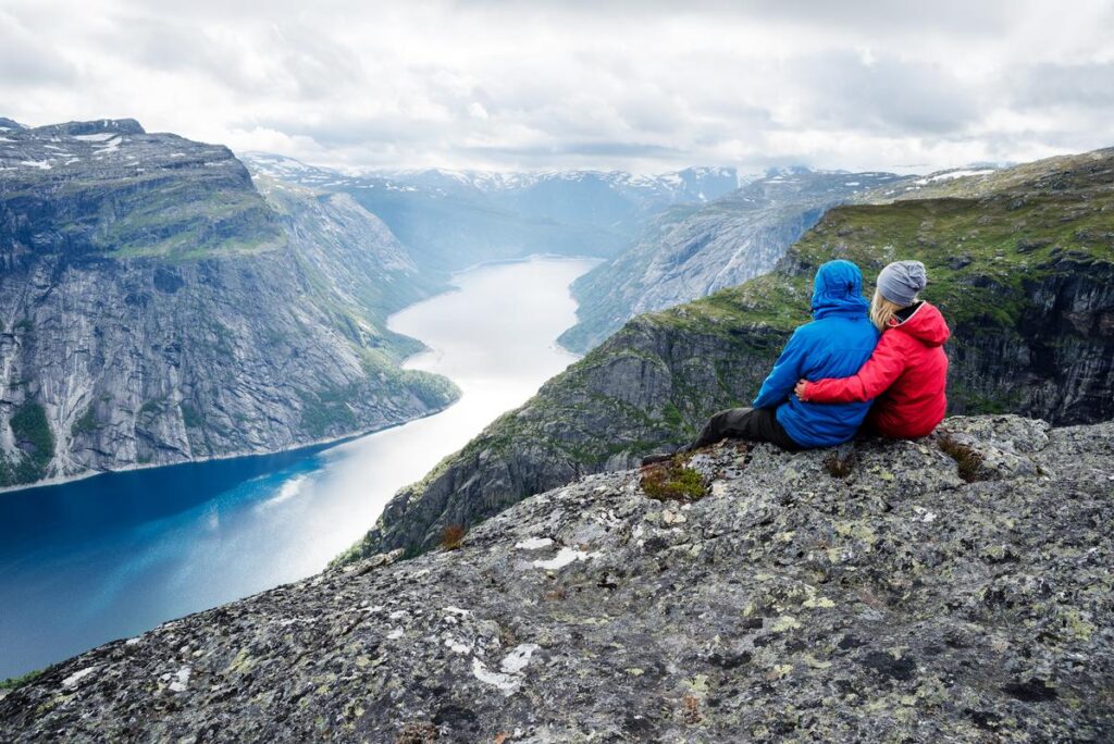 Couple on Trolltunga Hike, Norway