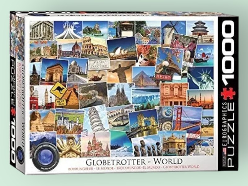 EuroGraphics Globetrotter World Jigsaw Puzzle - Travel-Themed 1000-Piece Puzzle