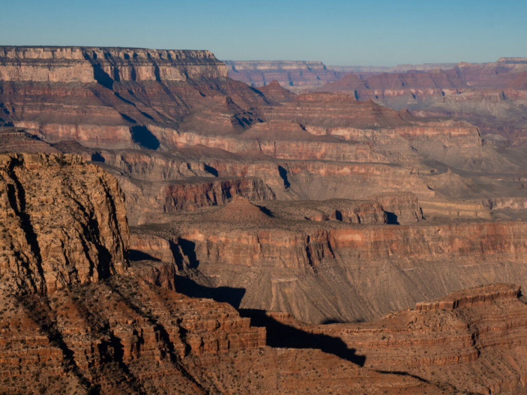 Sunrise in Grand Canyon National Park from Mather Point.