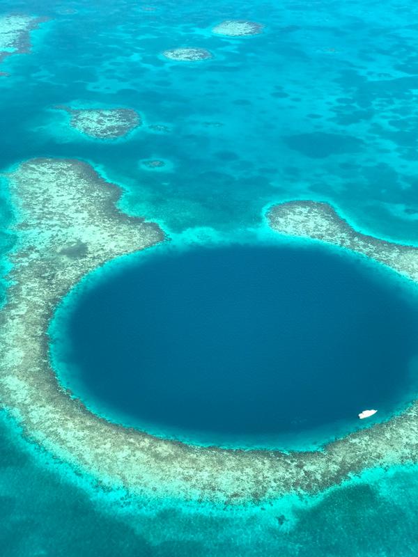 Great Blue Hole Belize Aerial View