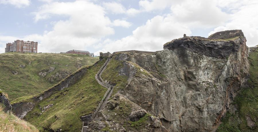 Historic Tintagel Castle Cliffs and Steps