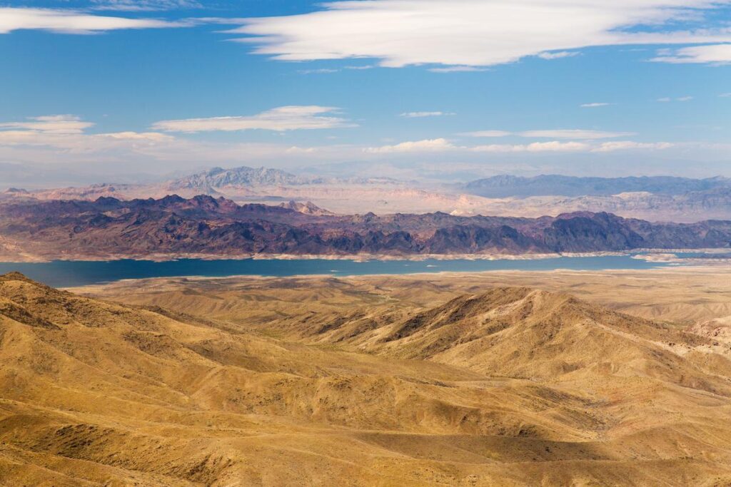 Lake Mead Water Level Aerial View