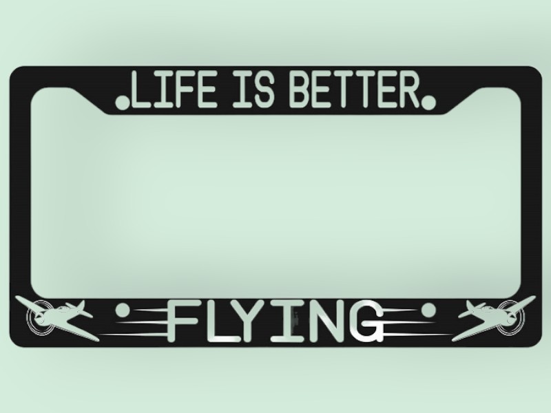 Airplane License Plate Frame