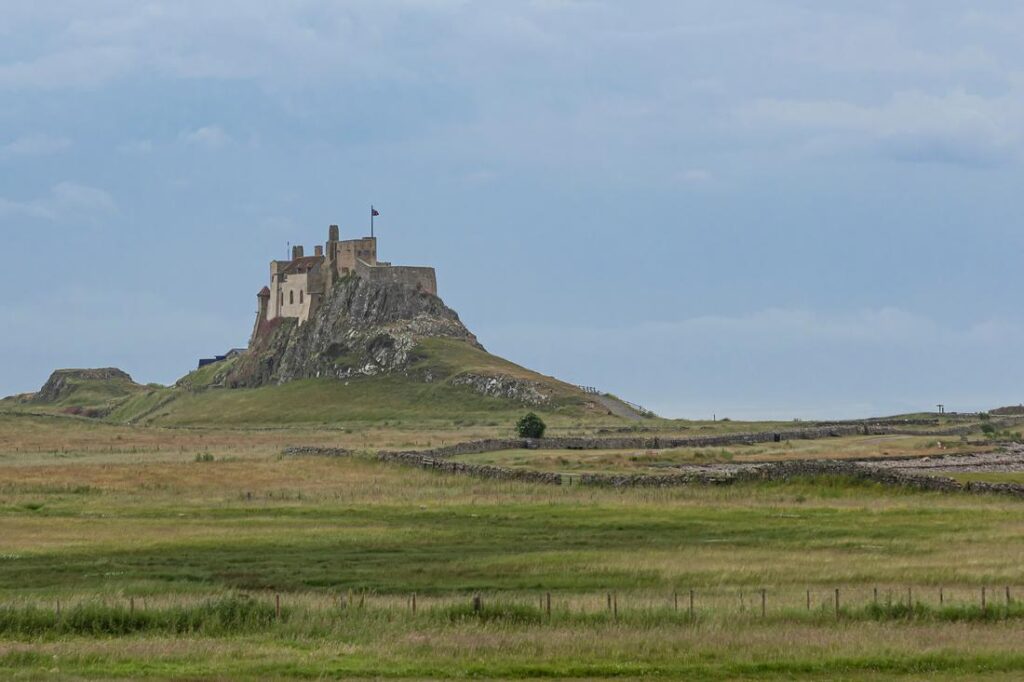 Lindisfarne Castle on Holy Island off the Northumberland coast