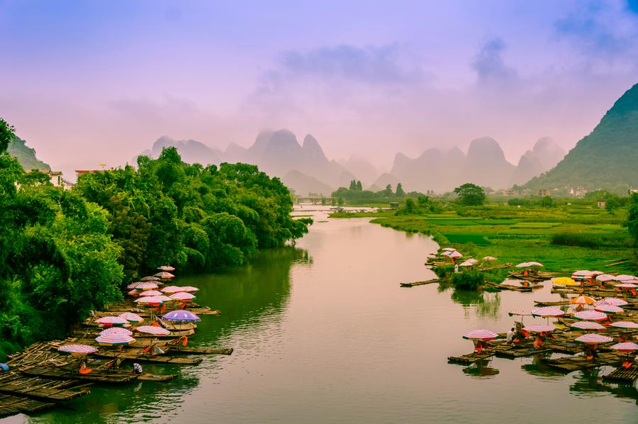 Misty Sunrise at Elephant Trunk Hill, Guilin