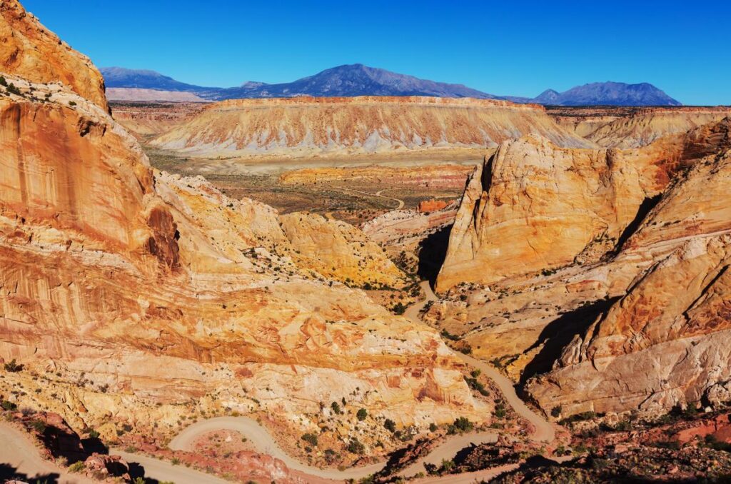 Panoramic Winding Roads in Goblin Valley Utah