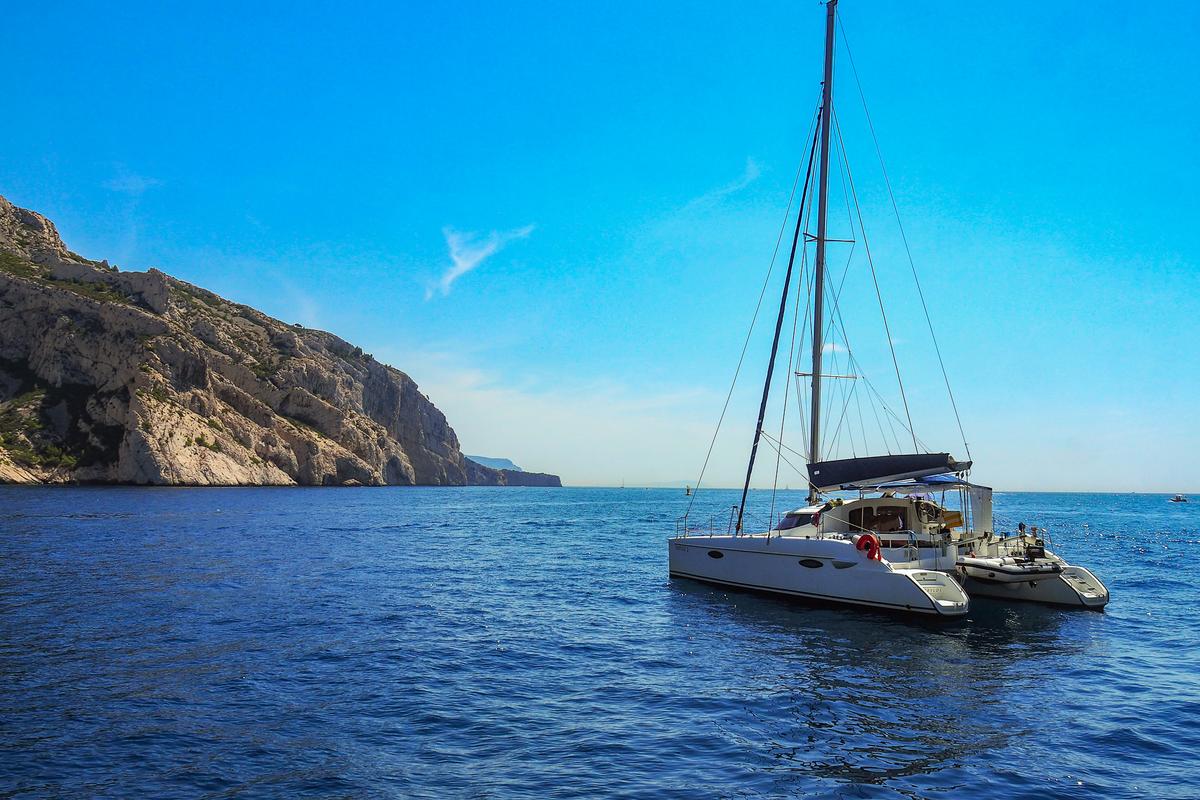 Sailing in Calanques National Park, Marseille, France - scenic boat tour coastal views