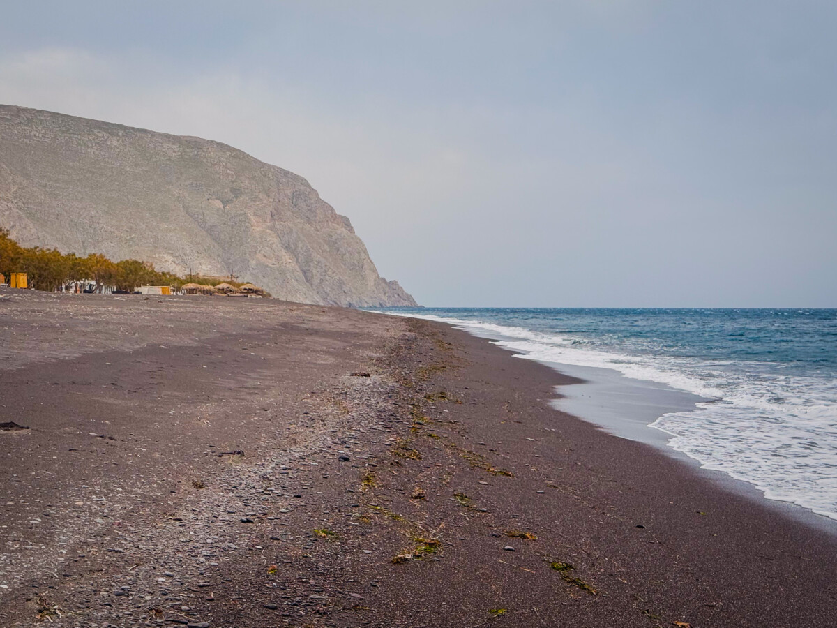Black Sand at Perissa Beach, Santorini